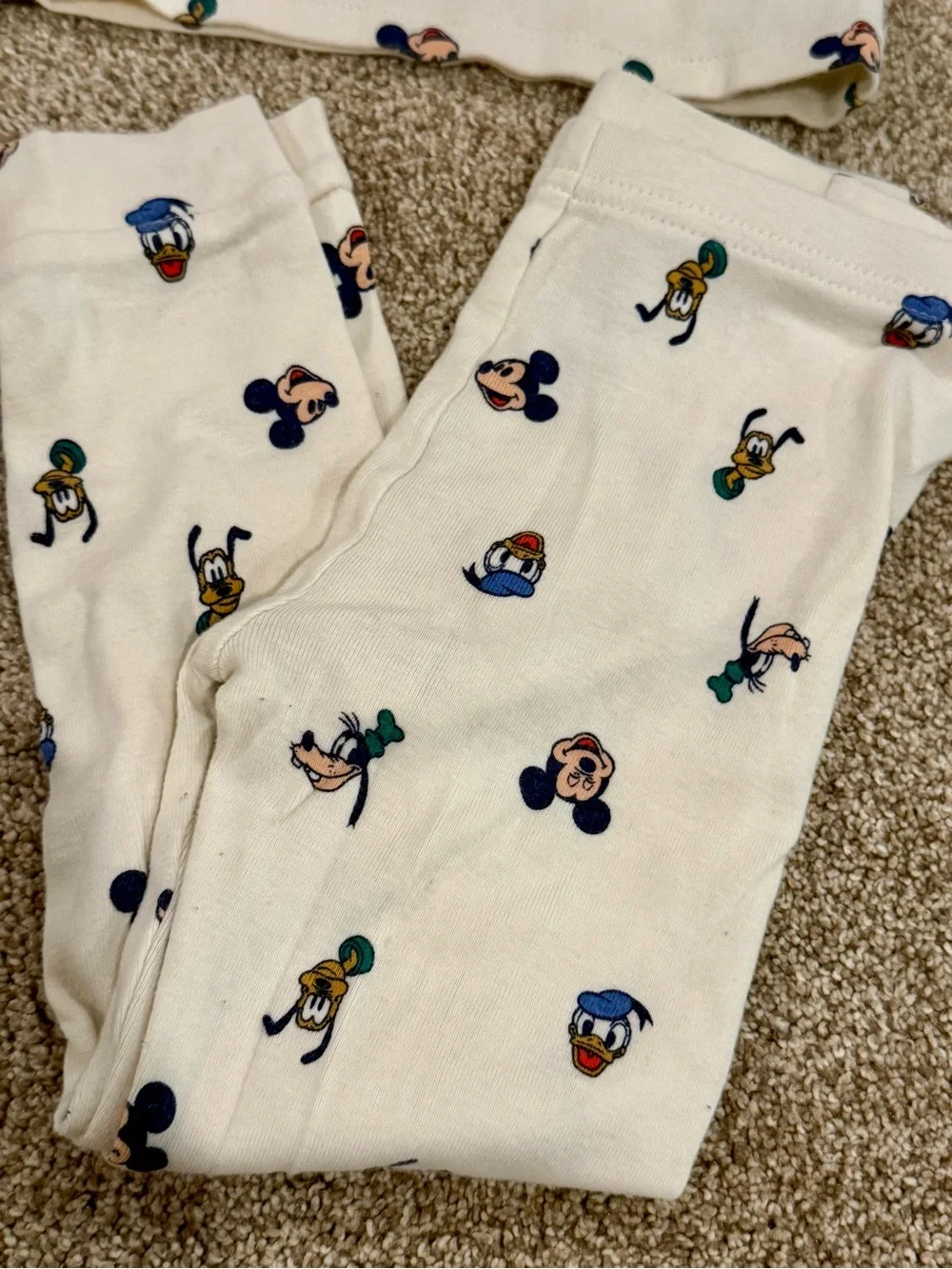 GAP Cream Kids Disney Character Print Pajama Set